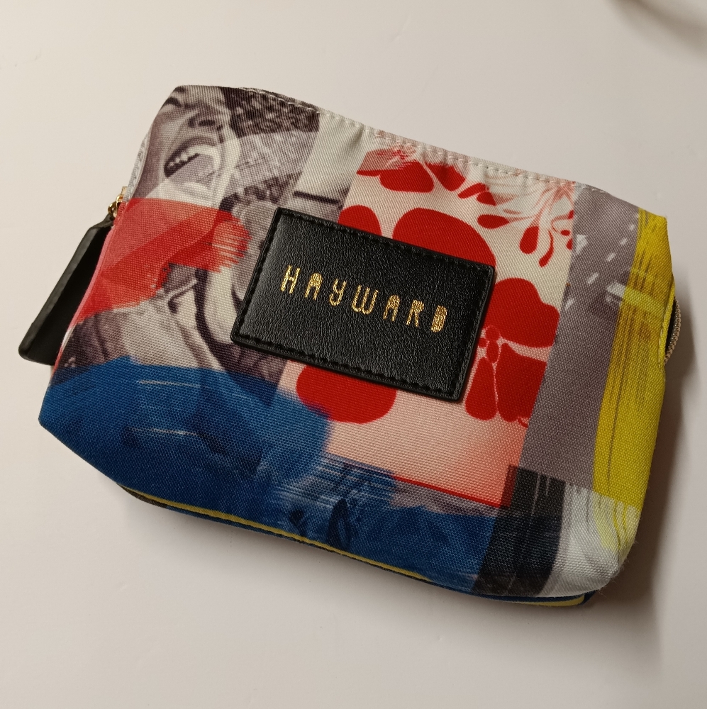 Hayward Designer Colorful Canvas Zip Cosmetic Pouch